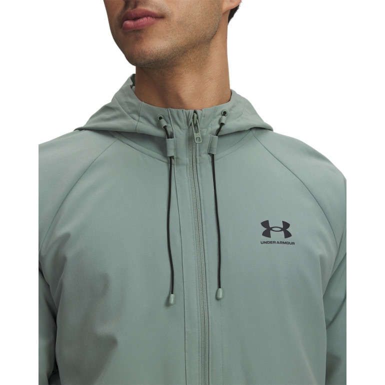 Męska kurtka wiatrówka Under Armour UA Stretch Woven Windbreaker - zielona