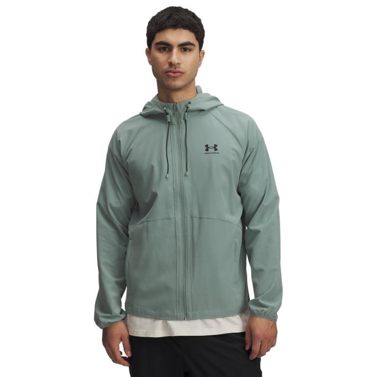 Męska kurtka wiatrówka Under Armour UA Stretch Woven Windbreaker - zielona