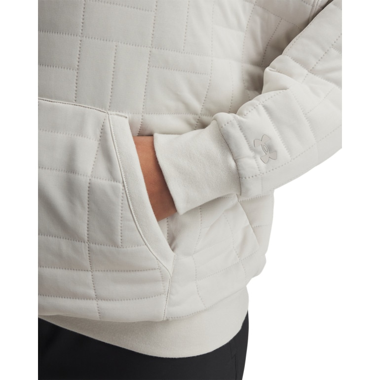 Damska bluza nierozpinana z kapturem Under Armour UA Unstoppable Fleece Textured - biała