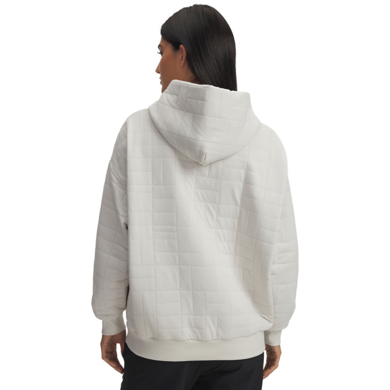 Damska bluza nierozpinana z kapturem Under Armour UA Unstoppable Fleece Textured - biała