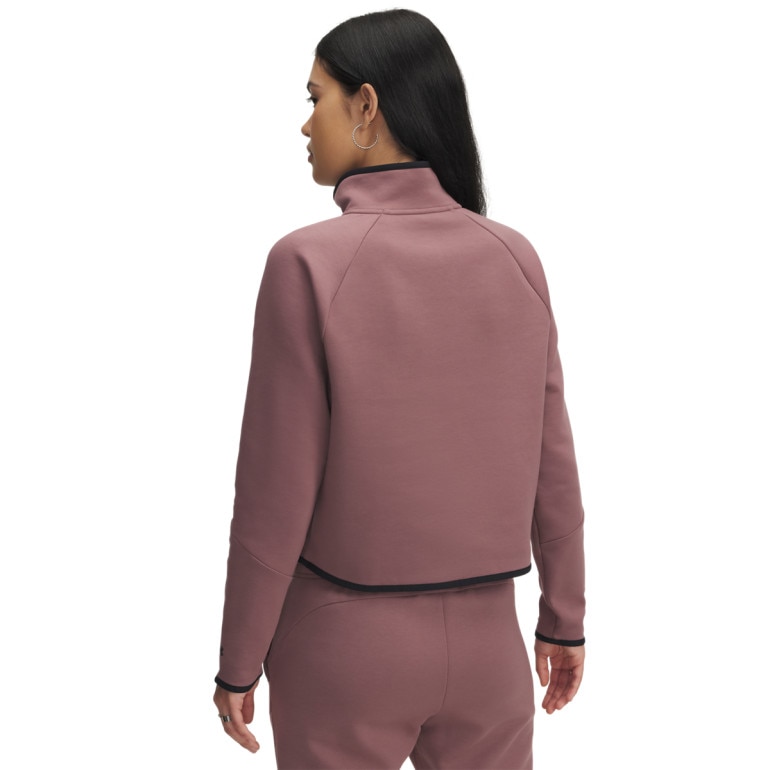 Damska bluza dresowa bez kaptura Under Armour UA Unstoppable Fleece - różowa