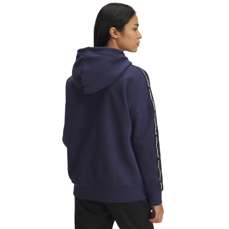 Damska bluza nierozpinana z kapturem Under Armour UA Icon Fleece Taped - granatowa