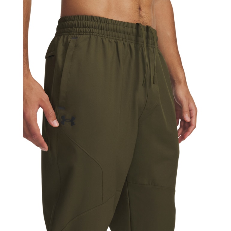 Męskie spodnie treningowe Under Armour UA Unstoppable Tapered Pants - khaki