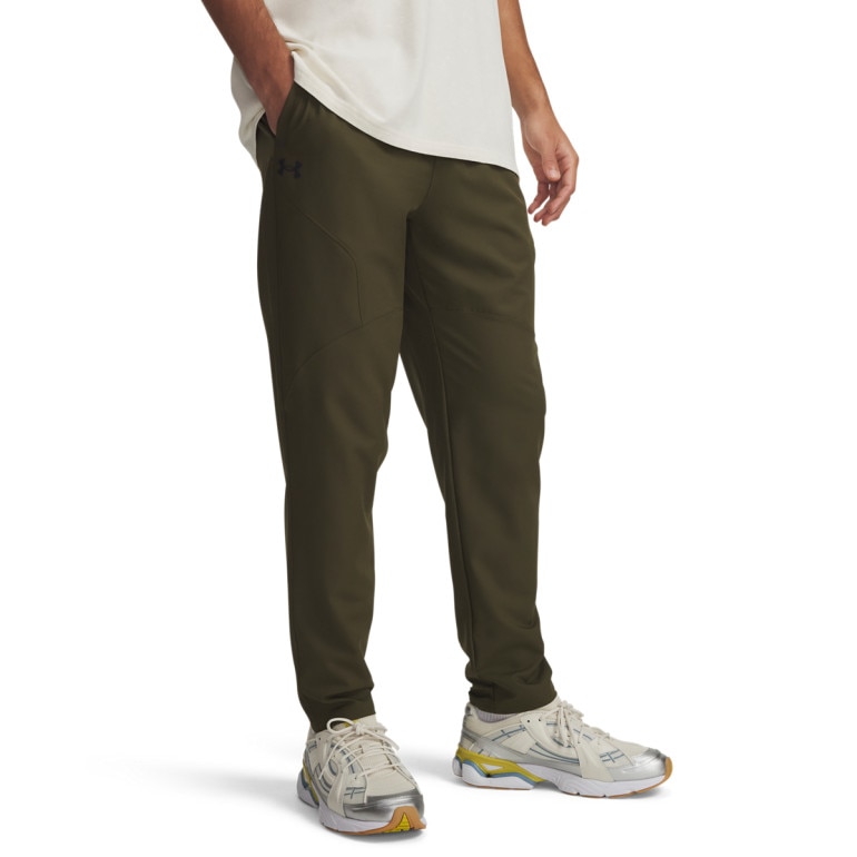 Męskie spodnie treningowe Under Armour UA Unstoppable Tapered Pants - khaki