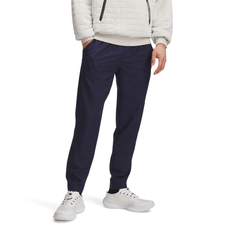 Męskie spodnie treningowe Under Armour UA Unstoppable Tapered Pants - granatowe