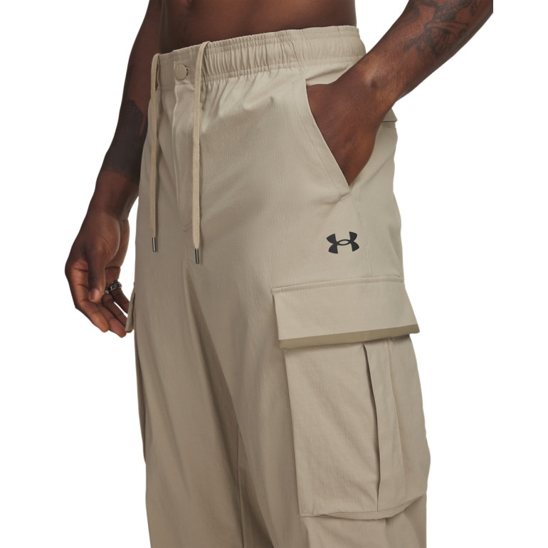 Męskie spodnie cargo Under Armour UA Unstoppable Textured Woven - beżowe