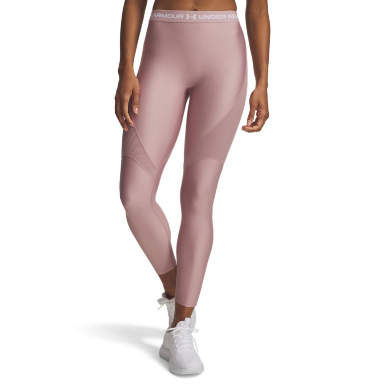 Damskie legginsy treningowe Under Armour HeatGear Rib - różowe