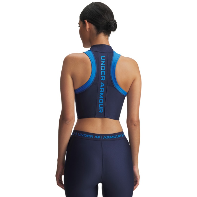 Damski top treningowy Under Armour UA HeatGear Rib Tank - granatowy