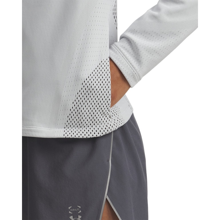Damska bluza do biegania Under Armour UA Halo Engineered FZ - szary 