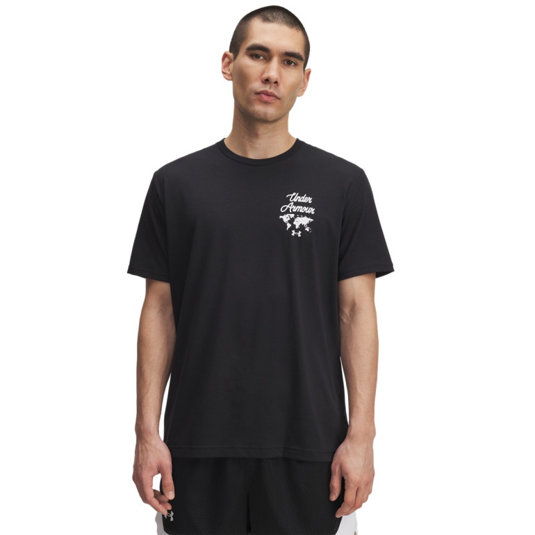 Męski t-shirt z nadrukiem Under Armour UA Sports Wordmark - czarny