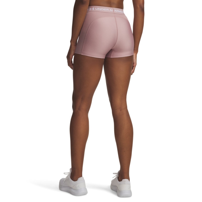 Damskie spodenki treningowe Under Armour UA Heat Gear Rib Shorty - różowe