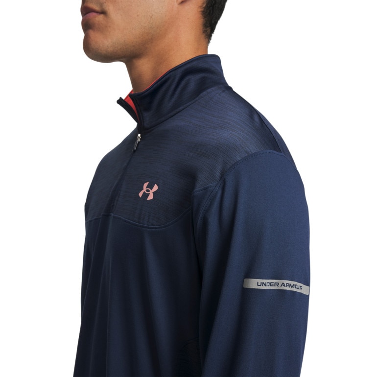 Męska bluza treningowa nierozpinana bez kaptura Under Armour UA Tech Utility 1/4 Zip - granatowa