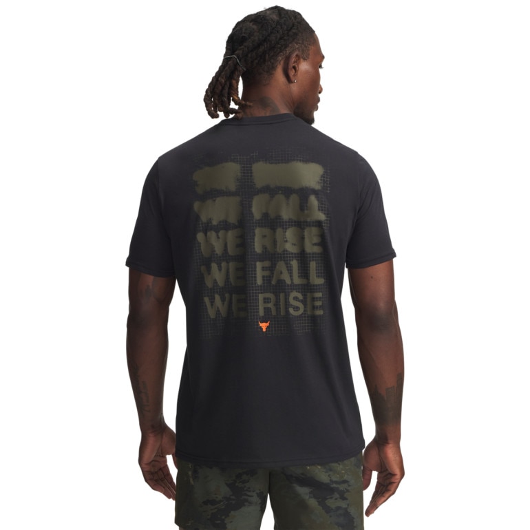 Męski t-shirt z nadrukiem Under Armour Project Rock SS - czarny