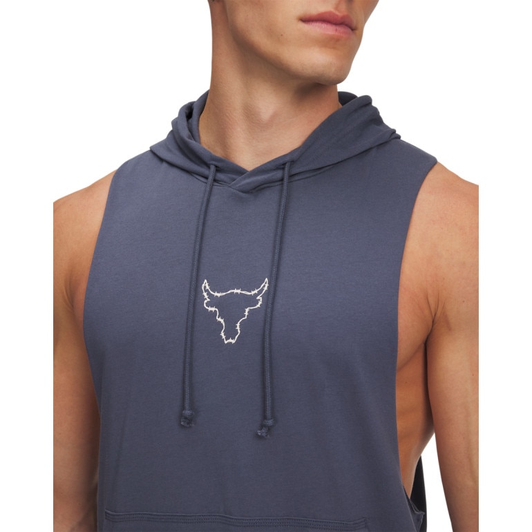 Męski top treningowy z kapturem Under Armour Project Rock Q3PO SL Hoodie - szary