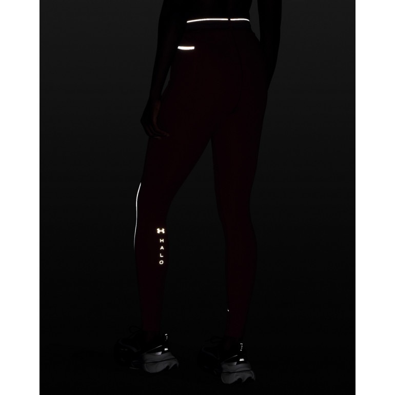 Damskie legginsy do biegania Under Armour UA Halo Run CW Tights - czerwone