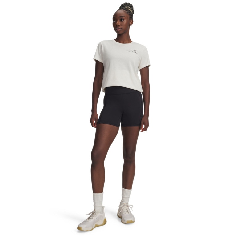 Damski t-shirt z nadrukiem Under Armour Project Rock Graphic - biały