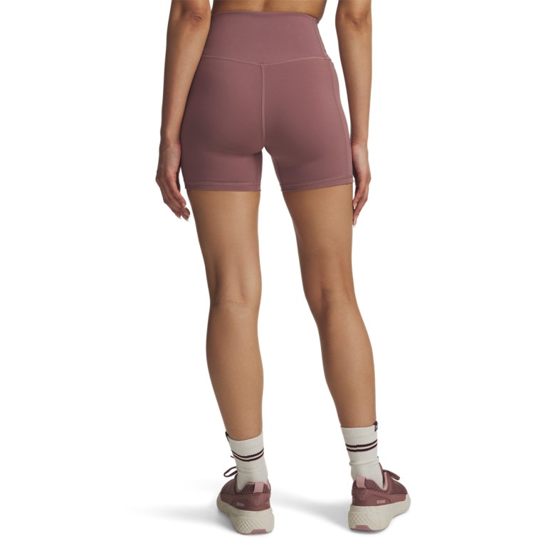 Damskie spodenki treningowe Under Armour Project Rock Middie Short - różowe