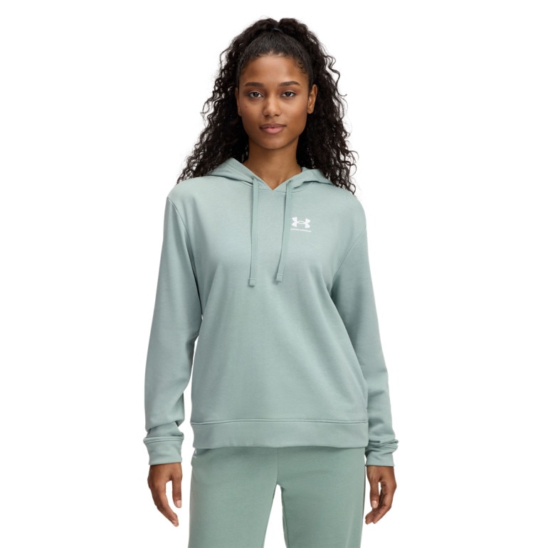 Damska bluza dresowa nierozpinana z kapturem Under Armour UA Rival Terry Hoodie - zielona