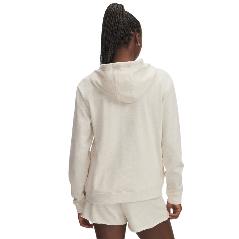 Damska bluza dresowa nierozpinana z kapturem Under Armour UA Rival Terry Hoodie - beżowa