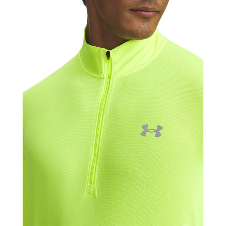 Męski longsleeve do biegania Under Armour UA Launch 1/4 ZIP - żółty