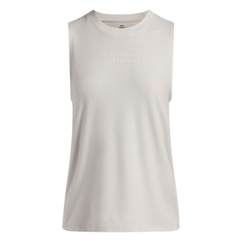 Damski top treningowy Under Armour UA Varsity Tank - beżowy