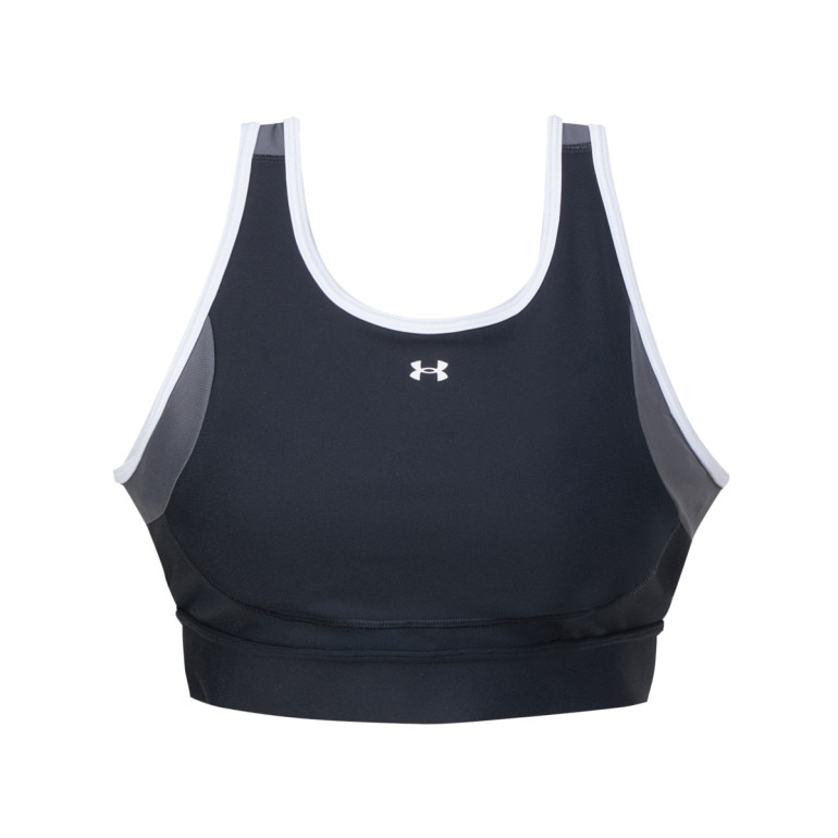 Damski biustonosz treningowy Under Armour UA Crossback Mid Open Back - czarny