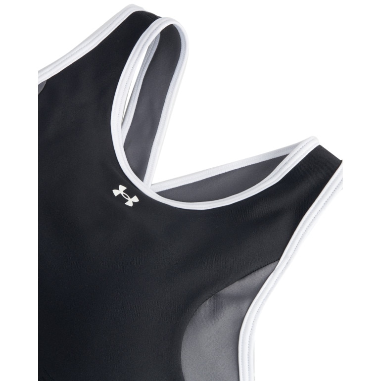 Damski biustonosz treningowy Under Armour UA Crossback Mid Open Back - czarny