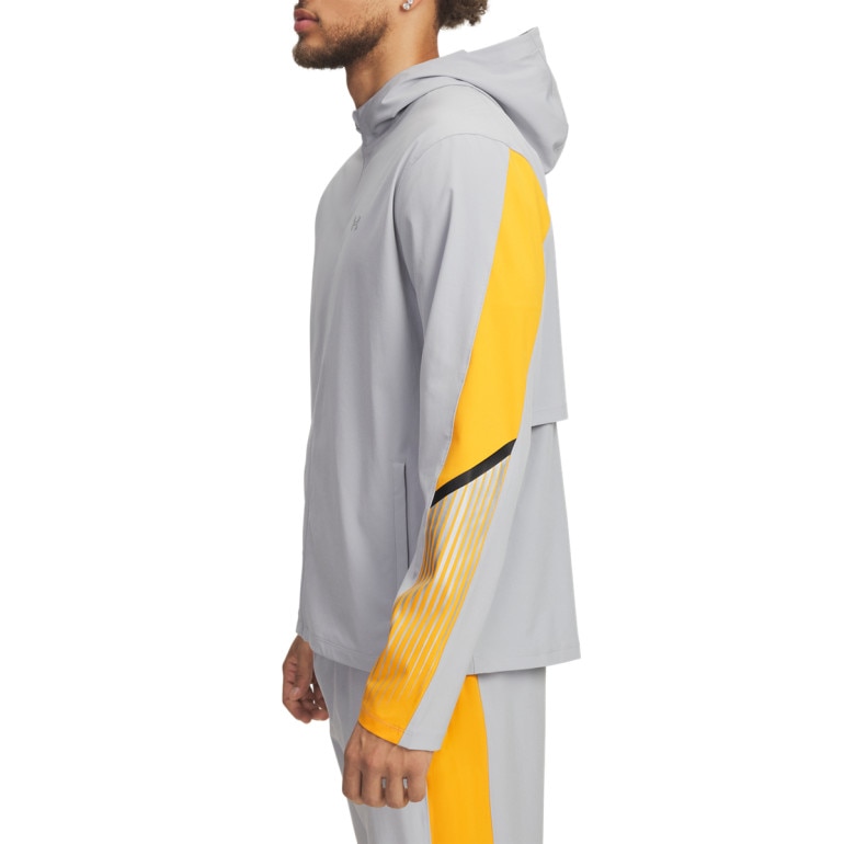 Męska kurtka do biegania Under Armour UA Velociti Storm Hooded - szara