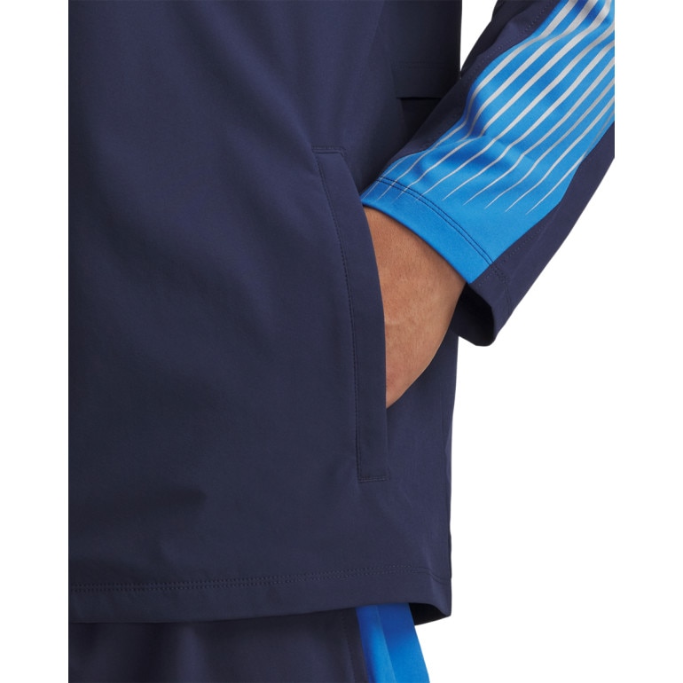 Męska kurtka do biegania Under Armour UA Velociti Storm Hooded - granatowa