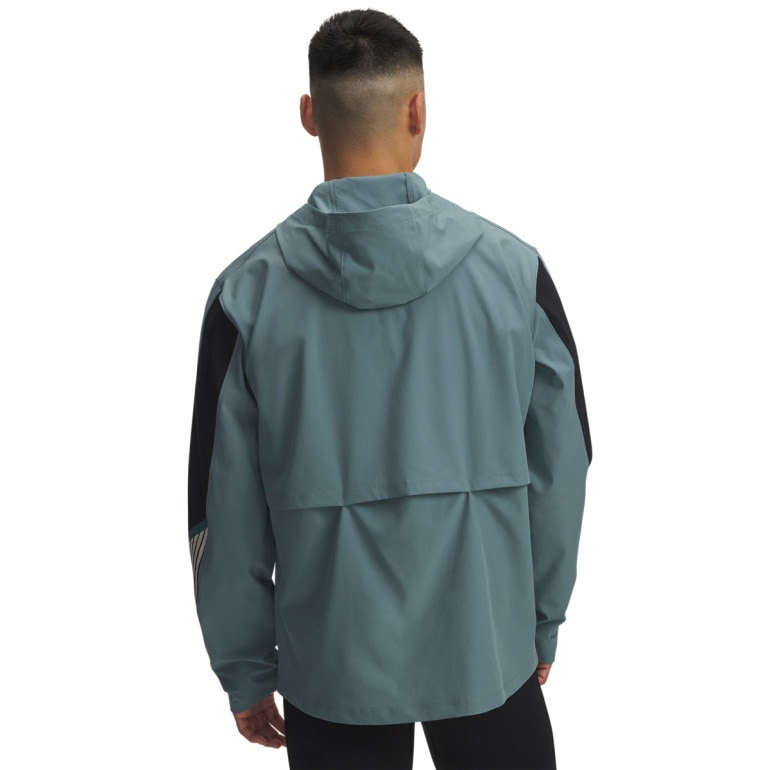 Męska kurtka do biegania Under Armour UA Velociti Storm Hooded - turkusowa