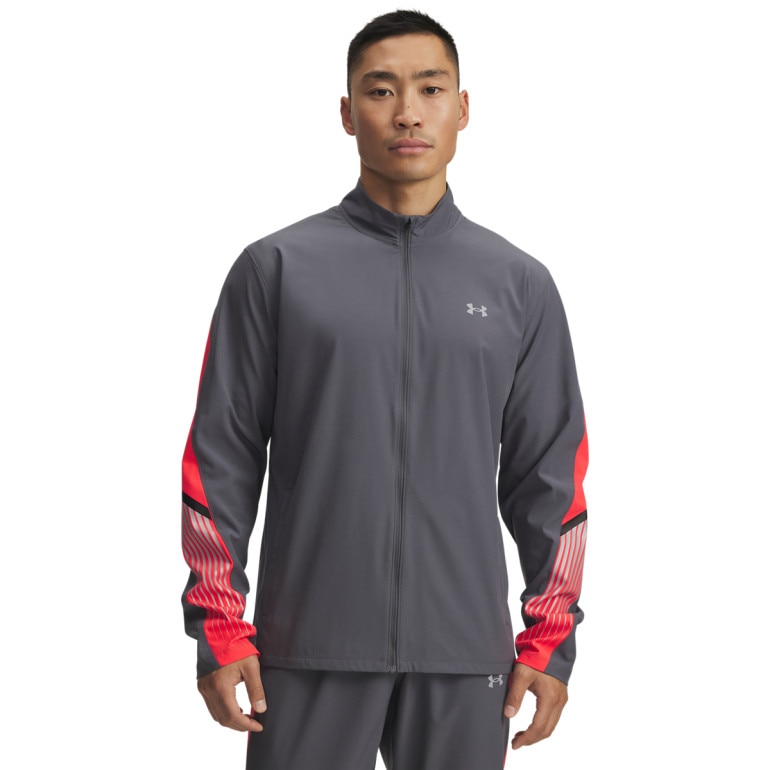 Męska bluza do biegania Under Armour UA Velociti Storm Jacket - szara