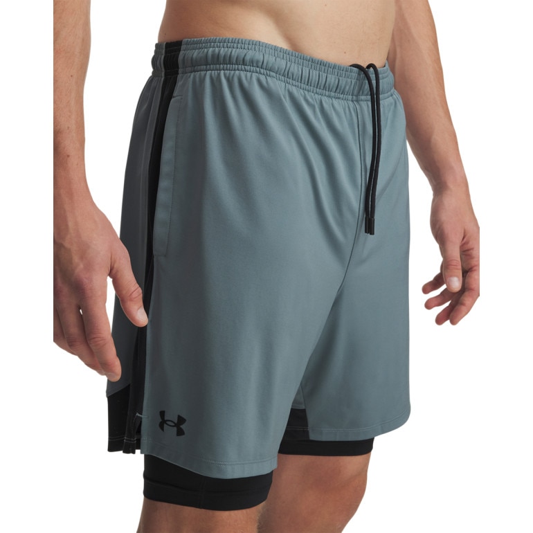Męskie spodenki treningowe Under Armour UA Tech Vent 2in1 Short - niebieskie