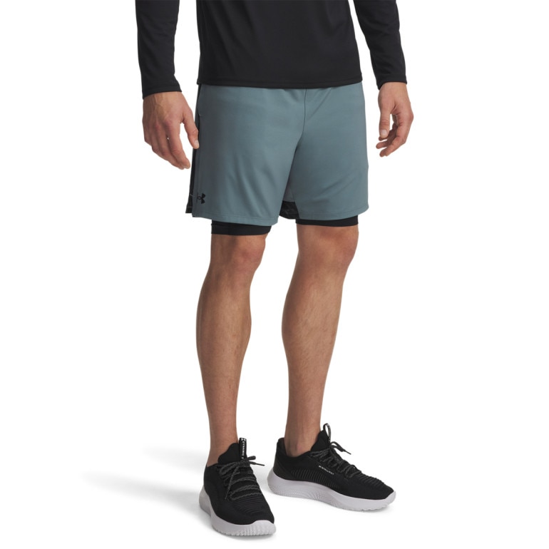 Męskie spodenki treningowe Under Armour UA Tech Vent 2in1 Short - niebieskie