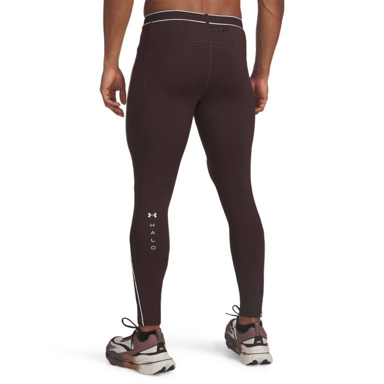 Męskie legginsy do biegania Under Armour UA Halo Run CW Tight - brązowe