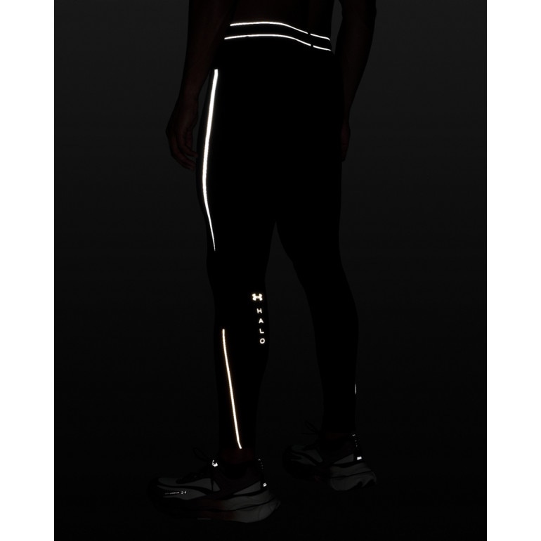 Męskie legginsy do biegania Under Armour UA Halo Run CW Tight - brązowe