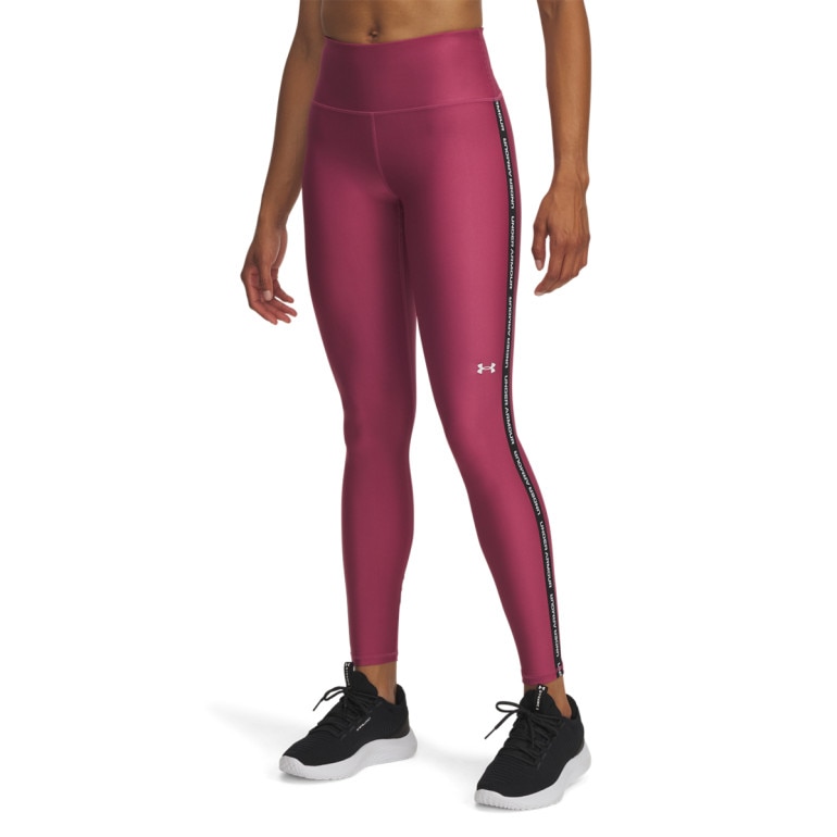 Damskie legginsy treningowe Under Armour UA Tech WM Tape Legging - różowe