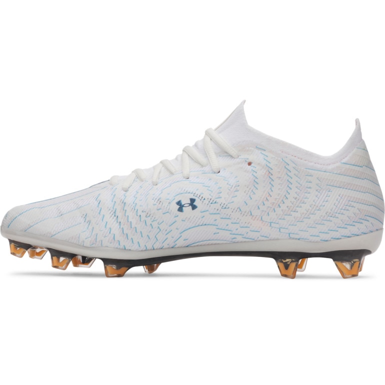 Męskie buty piłkarskie korki Under Armour UA Shadow Elite 4 Mach FG - białe