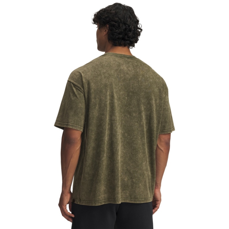 Męski t-shirt oversize z nadrukiem Under Armour Project Rock - zielony