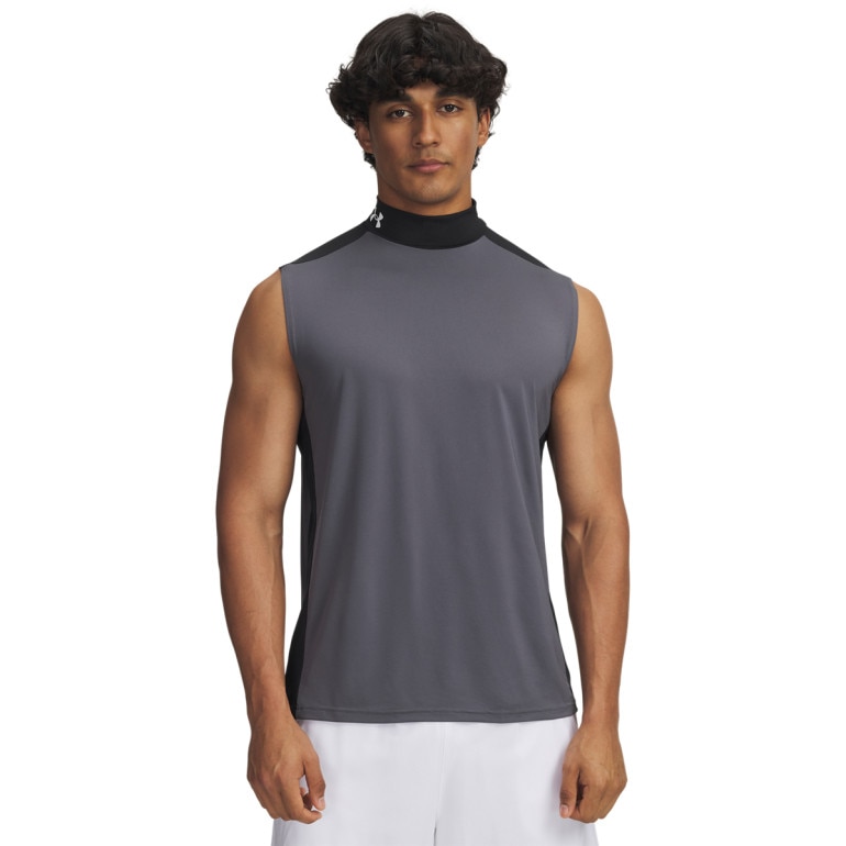Męski top tank treningowy Under Armour HeatGear Wordmark - szary