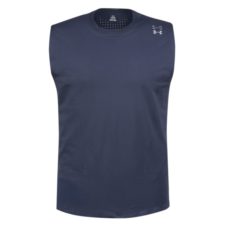Męski top treningowy Under Armour UA Halo Vent SL - granatowy