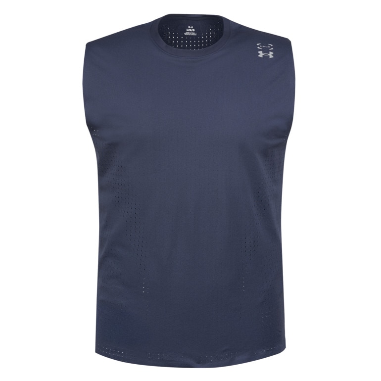 Męski top treningowy Under Armour UA Halo Vent SL - granatowy