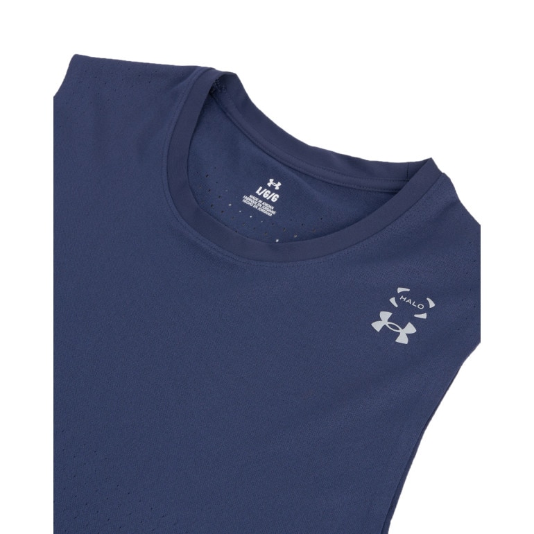 Męski top treningowy Under Armour UA Halo Vent SL - granatowy