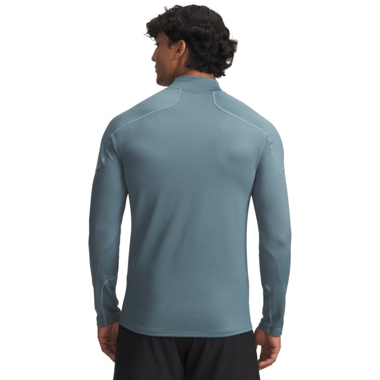 Męski longsleeve treningowy Under Armour Cold Weather Grid LS Mock - niebieski