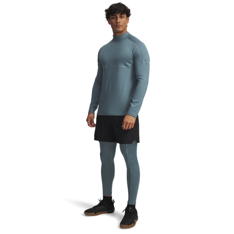 Męski longsleeve treningowy Under Armour Cold Weather Grid LS Mock - niebieski