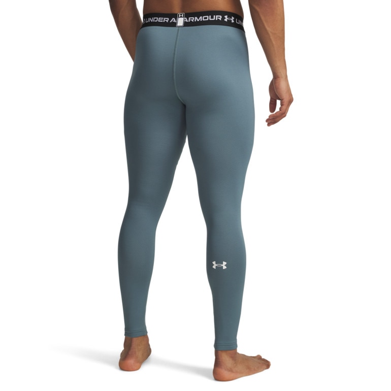 Męskie legginsy treningowe Under Armour UA Cold Weather Grid - niebieskie