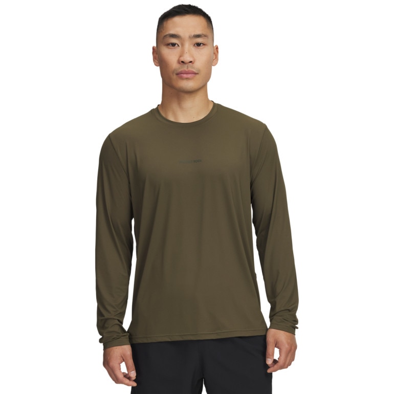 Męski longsleeve treningowy Under Armour Projecdt Rock Iso Chill LS - khaki
