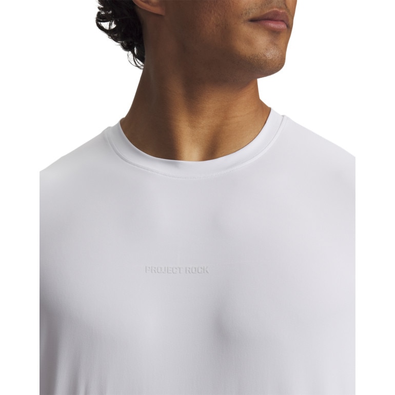 Męska koszulka treningowa Under Amrour Project Rock Iso Chill SS - biała