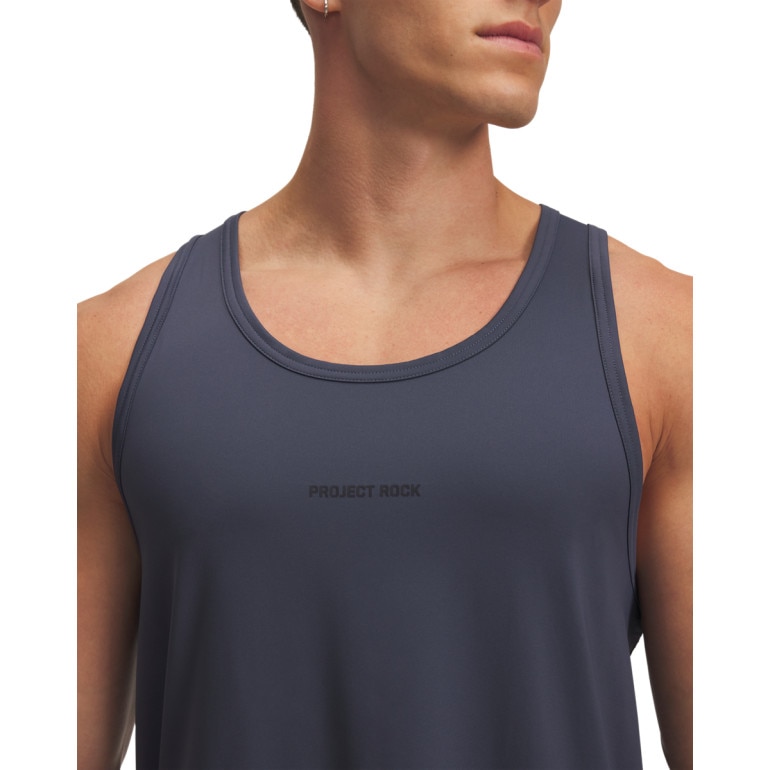 Męski top treningowy Under Armour Project Rock Iso Chill Tank - szary