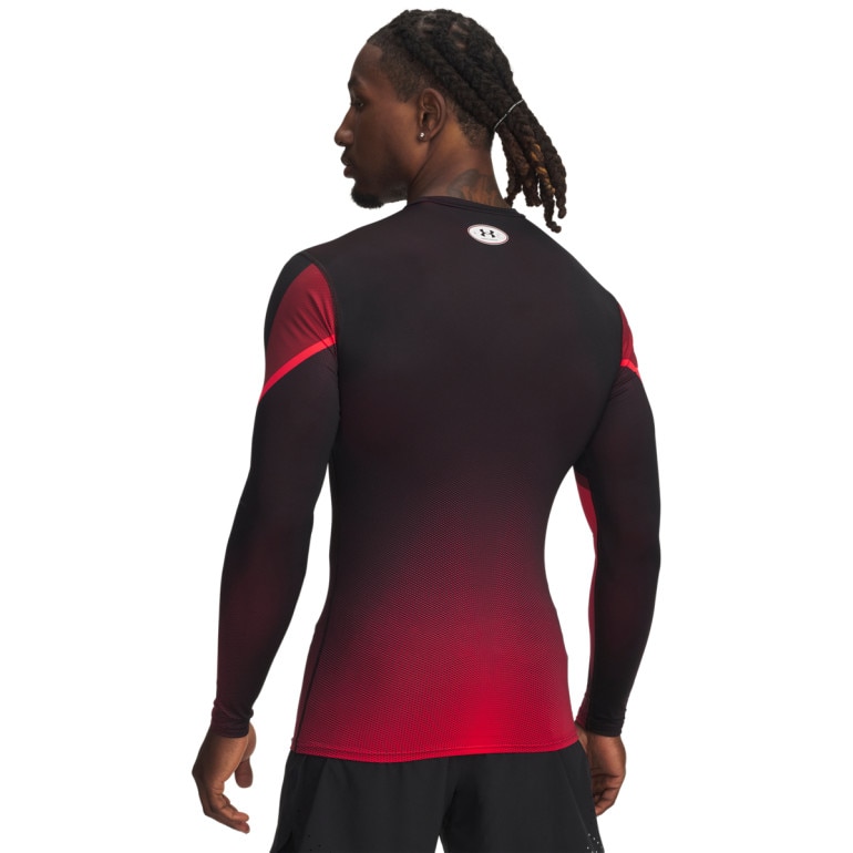 Męski longsleeve treningowy Under Armour UA Heatgear Sub Crew LS - czerwona