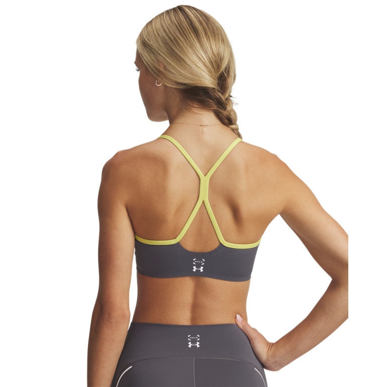 Damski biustonosz treningowy Under Armour UA Halo Bonded Bra - szary 